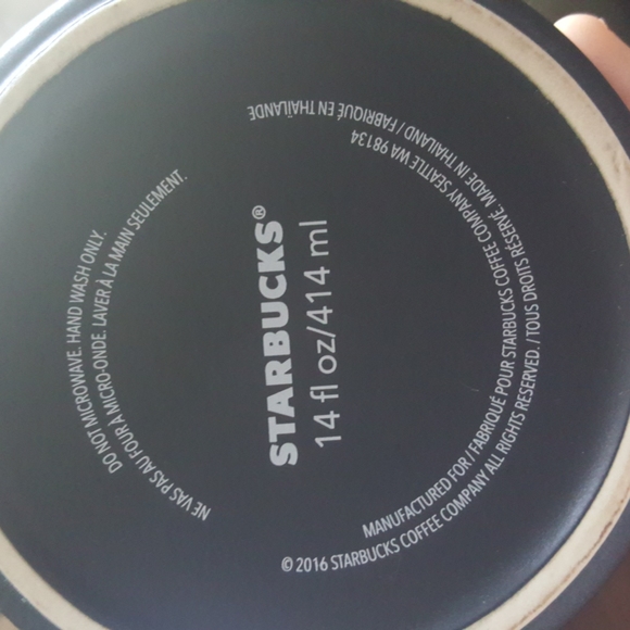 Starbucks 2016 matte black and gold ceramic Kenya elephant cup mug 14oz - Picture 4 of 8